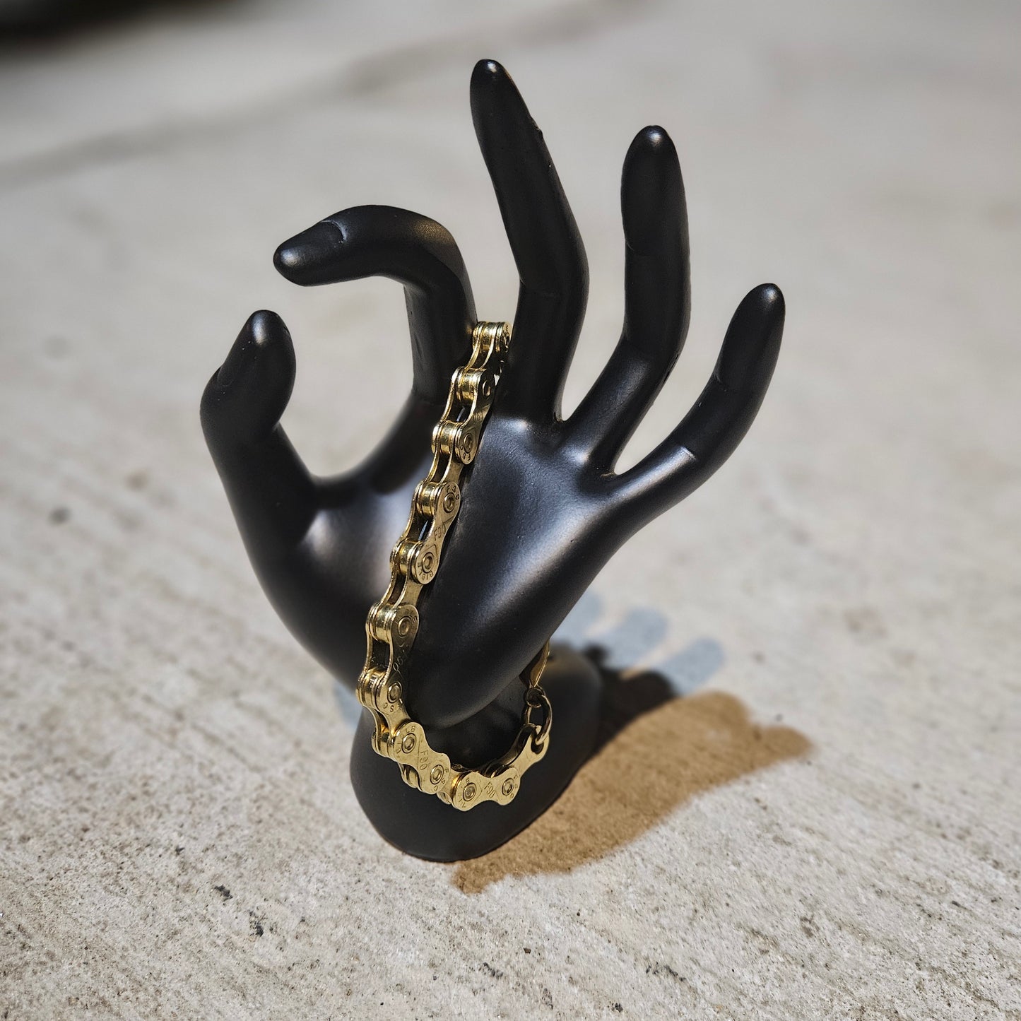 gold bike chain bracelet