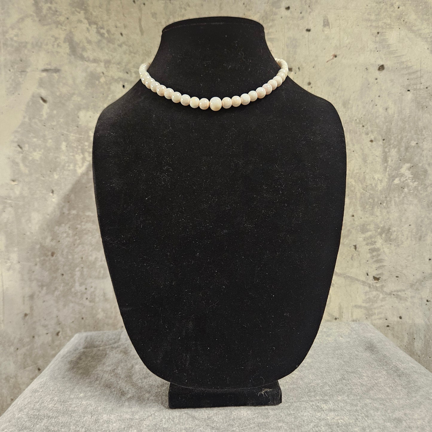 pink pearl necklace