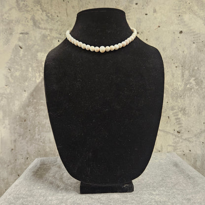 pink pearl necklace