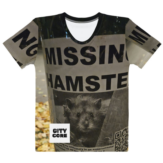 missing hamster fem cut t-shirt.