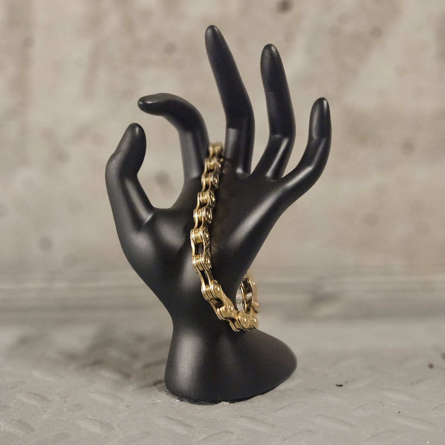 gold bike chain bracelet