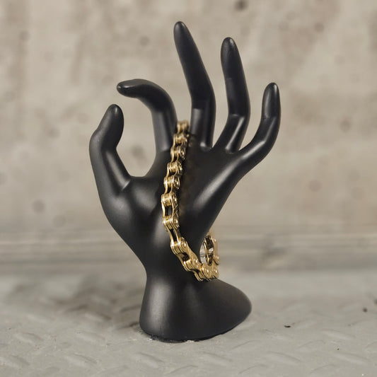 gold bike chain bracelet