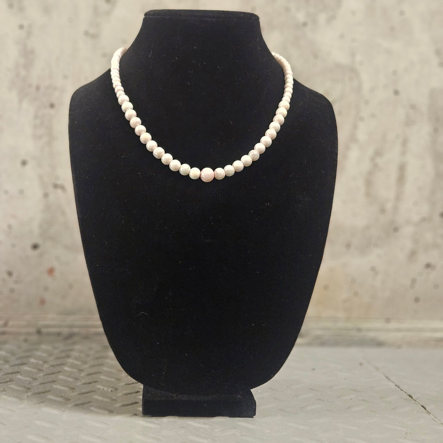 pink pearl necklace