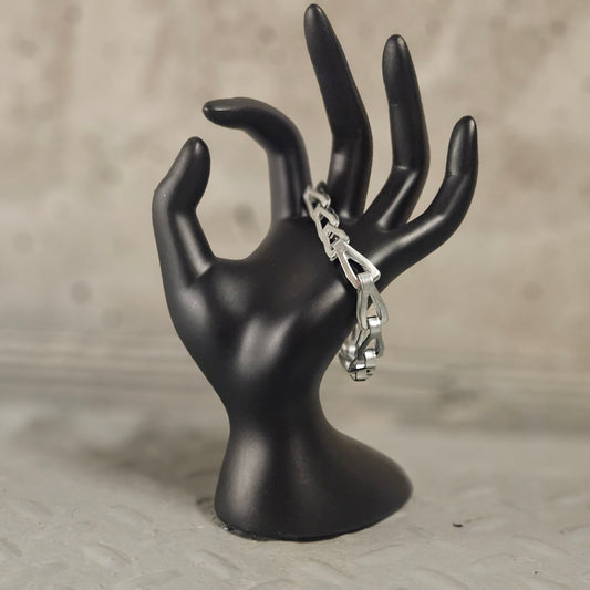 silver tear chain bracelet